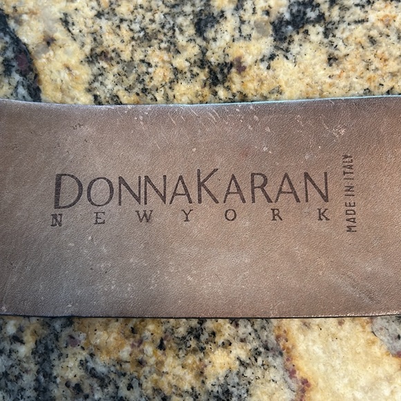 Vintage Donna Karan wide textured leather belt